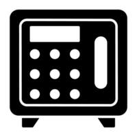 An editable design icon of bank locker vector