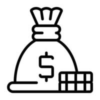 A perfect design icon of money bag vector