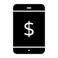 Trendy design icon of mobile banking vector