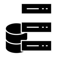 An editable design icon of database vector