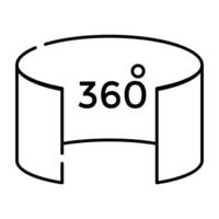 A unique design icon of panoramic view vector