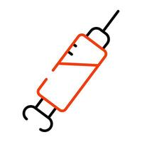 A modern design icon of injection vector