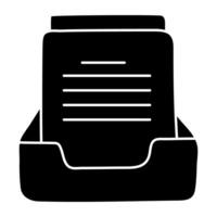 An icon design of file drawer vector