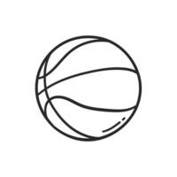 hand drawn doodle basketball ball vector