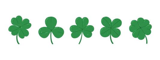 St.Patrick 's Day. in doodle style clover leaves. vector