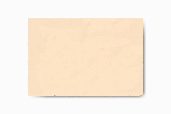 Kraft recycled texture paper background, grunge old parchment banner template. Vector illustration