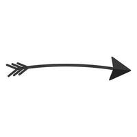 Arrow direction of movement, black arrow pointer landmark. Vector element isolate