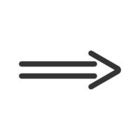 Arrow direction of movement, black arrow pointer landmark. Vector element isolate