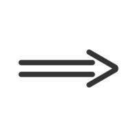 Arrow direction of movement, black arrow pointer landmark. Vector element isolate