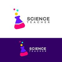 Ciencias profesor logo icono marca identidad firmar símbolo modelo vector