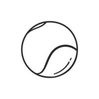 hand drawn doodle tennis ball vector