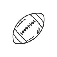 rugby ball hand drawn doodle style vector