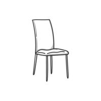 silla dibujado en poder garabatear bosquejo. vector ilustración.