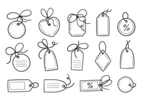 Hand drawn price tag label illustration icon vector doodle