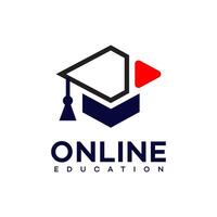 en línea educación logo icono marca identidad firmar símbolo modelo vector