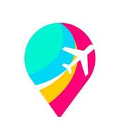 travel app logo Icon Brand Identity Sign Symbol vector