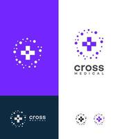 cross medical logo vector