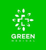 green medical logo Icon Brand Identity Sign Symbol Template vector