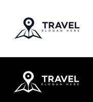 viaje negro logo icono marca identidad firmar símbolo vector