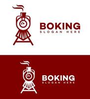 train booking logo Icon Brand Identity Sign Symbol vector