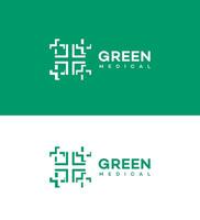 verde médico logo icono marca identidad firmar símbolo modelo vector