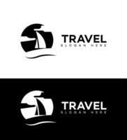 viaje negro logo icono marca identidad firmar símbolo vector