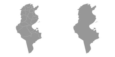 Tunisia map with administrative divisions. Vector illustration.