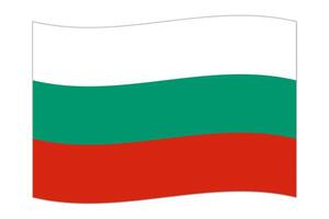ondeando la bandera del país bulgaria. ilustración vectorial vector