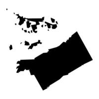 Warwick Parish map, administrative division of Bermuda. Vector illustration.