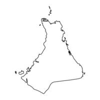 North Andros map, administrative division of Bahamas. Vector illustration.