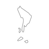 Moores Island map, administrative division of Bahamas. Vector illustration.