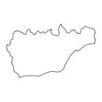 viqueque municipio mapa, administrativo división de este Timor. vector ilustración.