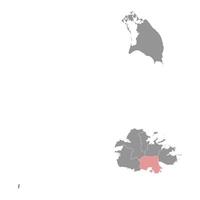 Parish of Saint Paul map, administrative division of Antigua and Barbuda. vector