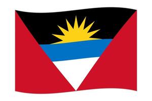 ondeando la bandera del país de antigua y barbuda. ilustración vectorial vector