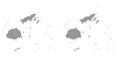 Fiji map with administrative divisions Vector illustration.