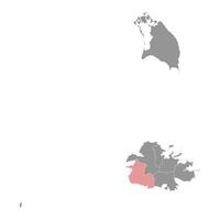 Parish of Saint Mary map, administrative division of Antigua and Barbuda. vector