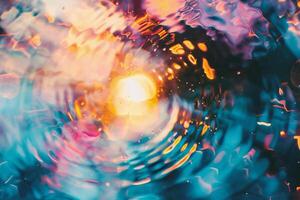 AI generated abstract background with bokeh defocused lights and shadow photo