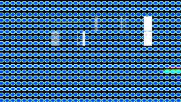 un' schermo tiro di un' computer schermo con blu e bianca puntini video