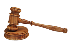 AI generated Wooden Judge Gavel png