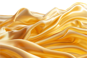 AI generated Elegant Flowing Golden Satin Fabric Texture png