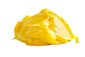 AI generated Smooth Yellow Butter Cream Texture png