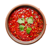 ai gegenereerd pittig eigengemaakt rood Chili saus PNG