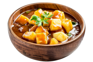 AI generated Sweet and Sour Pineapple Chicken Dish png