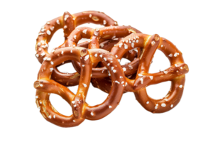 ai generado salado suave pretzels png