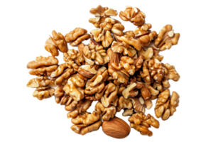 AI generated Pile of Shelled Walnuts png