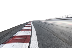 AI generated Race Track Curve with Red and White Kerb png