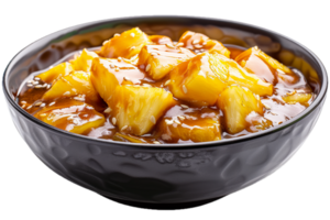 AI generated Sweet and Sour Pineapple Chicken Dish png