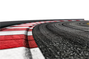 AI generated Race Track Curve with Red and White Kerb png