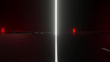 Red and White Neon Glow Race Track Background VJ Loop video