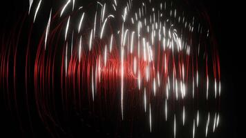 Red with White Sci-Fi Spiraling Splines Background VJ Loop video